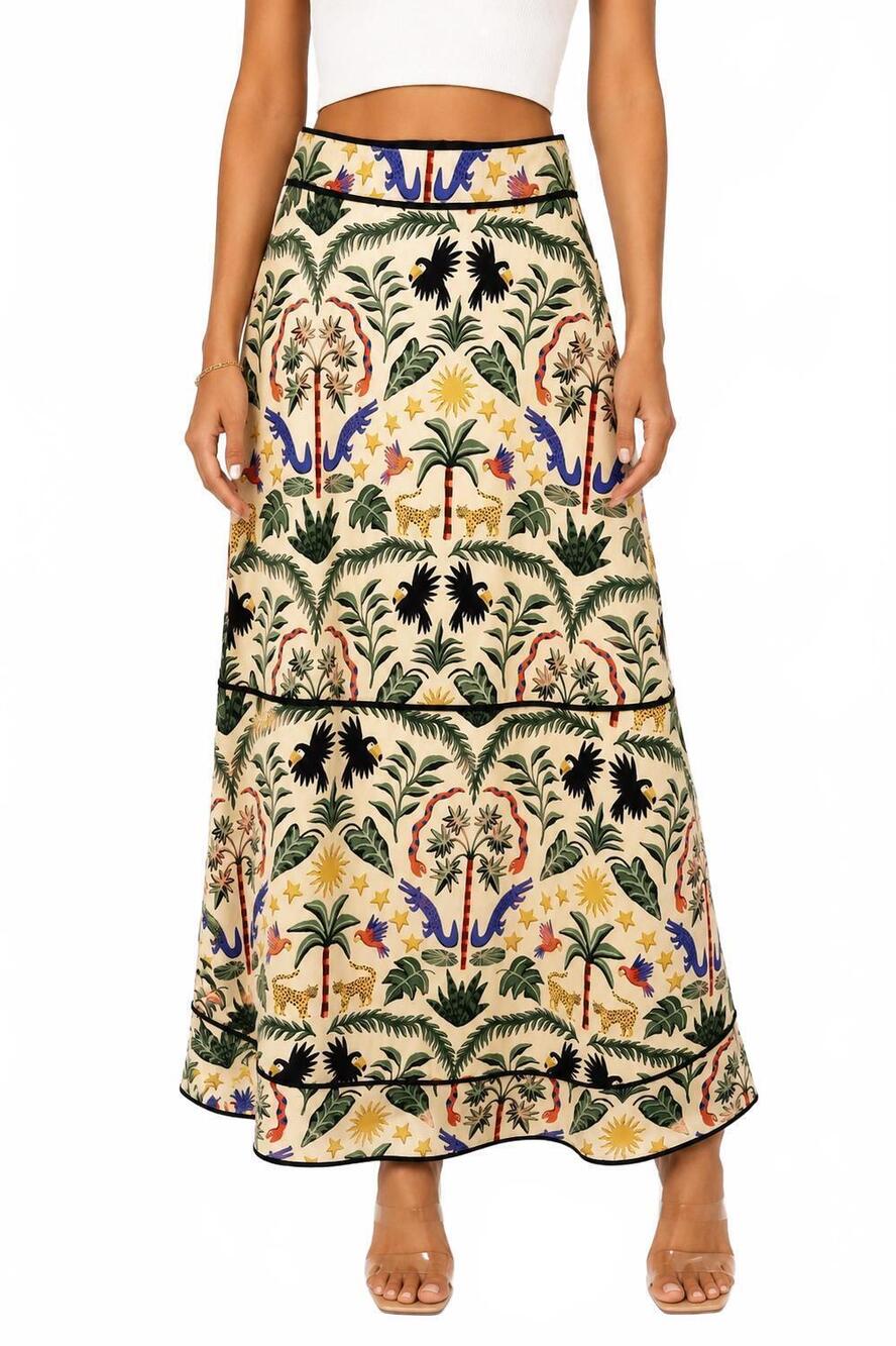 NEW SINCERELY OURS palmer midi skirt in multi
